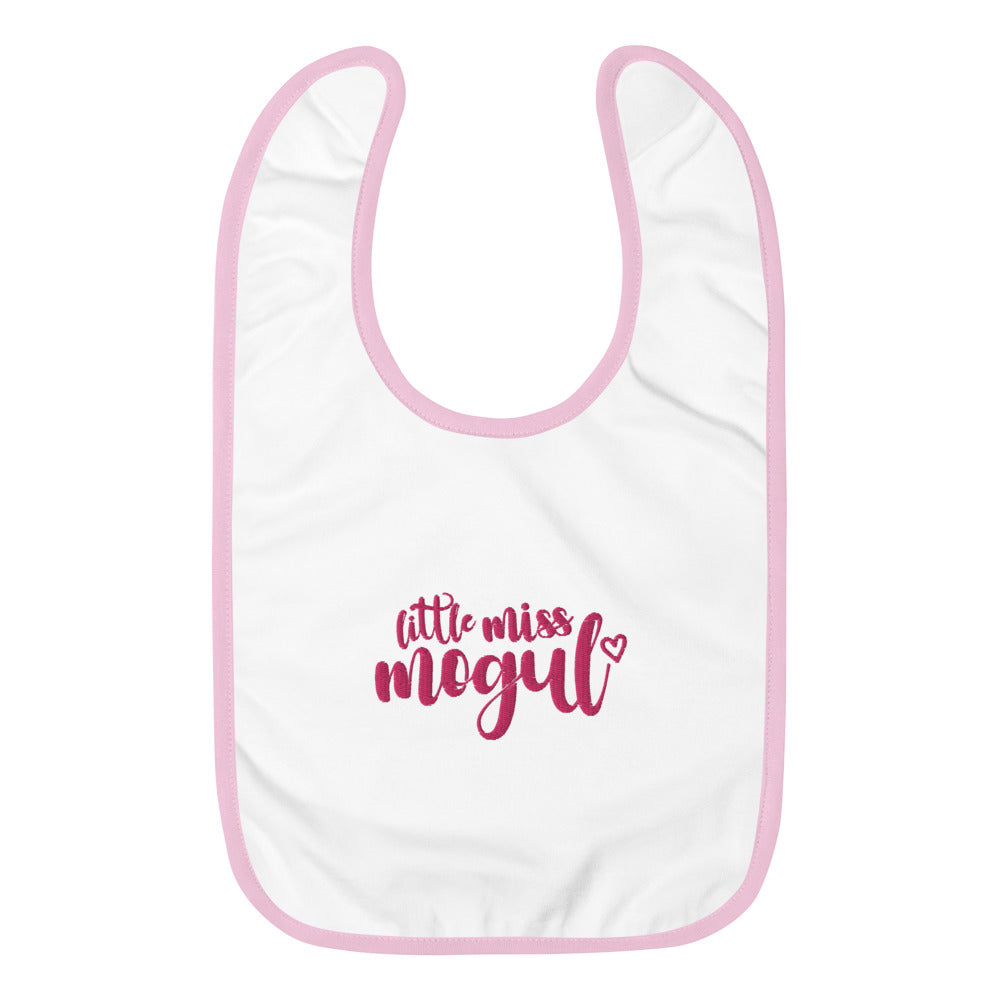 Little Miss Mogul Embroidered Baby Bib